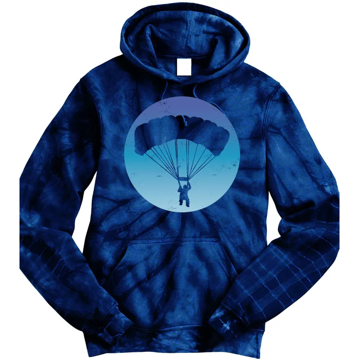 Skydiving Hobby Silhouette Tie Dye Hoodie