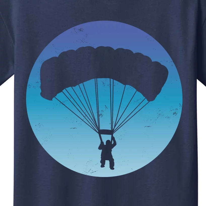 Skydiving Hobby Silhouette Kids T-Shirt