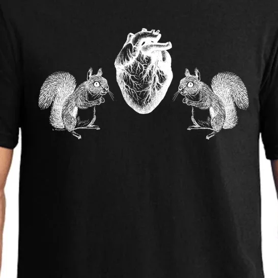 Squirrel Heart Squirrel Nature Anatomy By B Moss Cute Gift Pajama Set