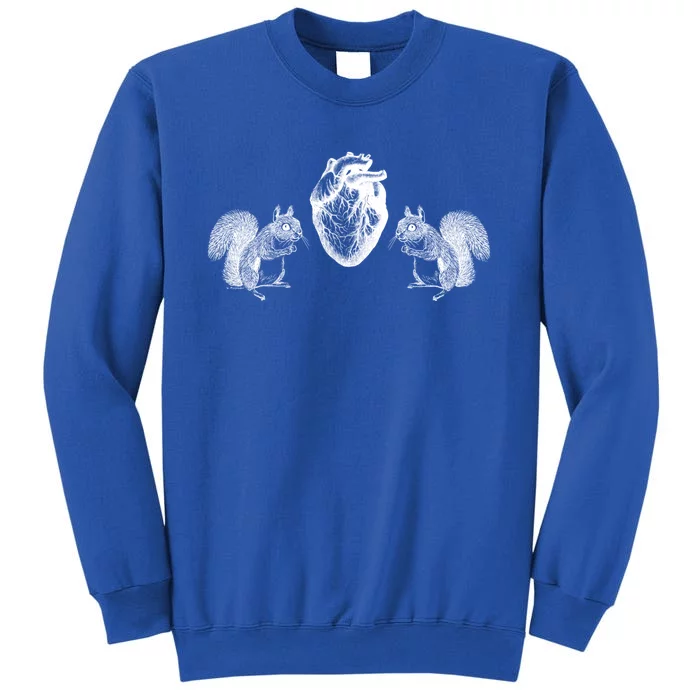 Squirrel Heart Squirrel Nature Anatomy By B Moss Cute Gift Tall Sweatshirt