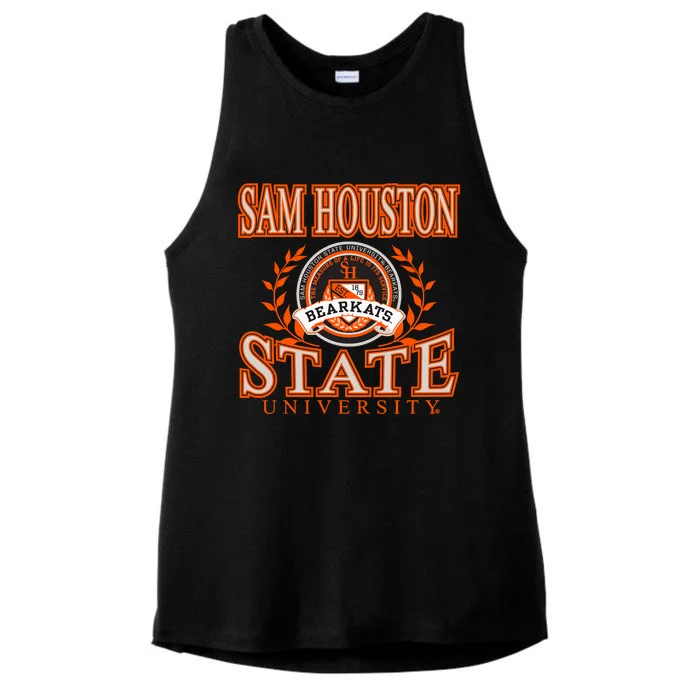 Sam Houston State University Bearkats Laurels Ladies Tri-Blend Wicking Tank