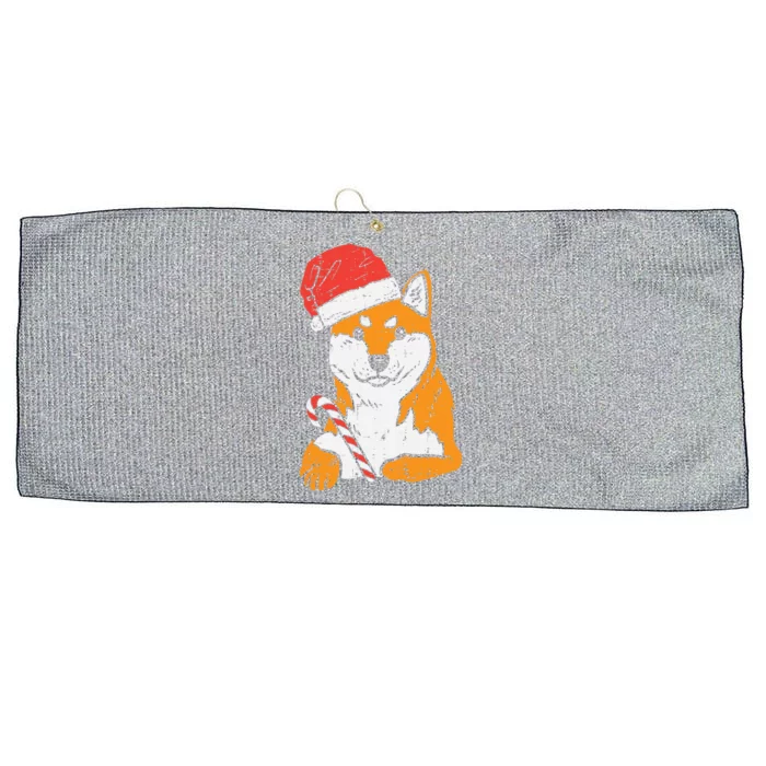 Santa Hat Shiba Inu Akita Dog Christmas Pajamas Xmas Pj Doge Meaningful Gift Large Microfiber Waffle Golf Towel