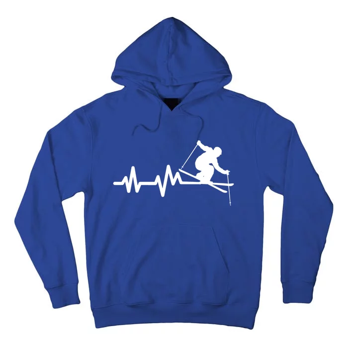 Ski Heartbeat Skiing Skier Cute Gift Tall Hoodie