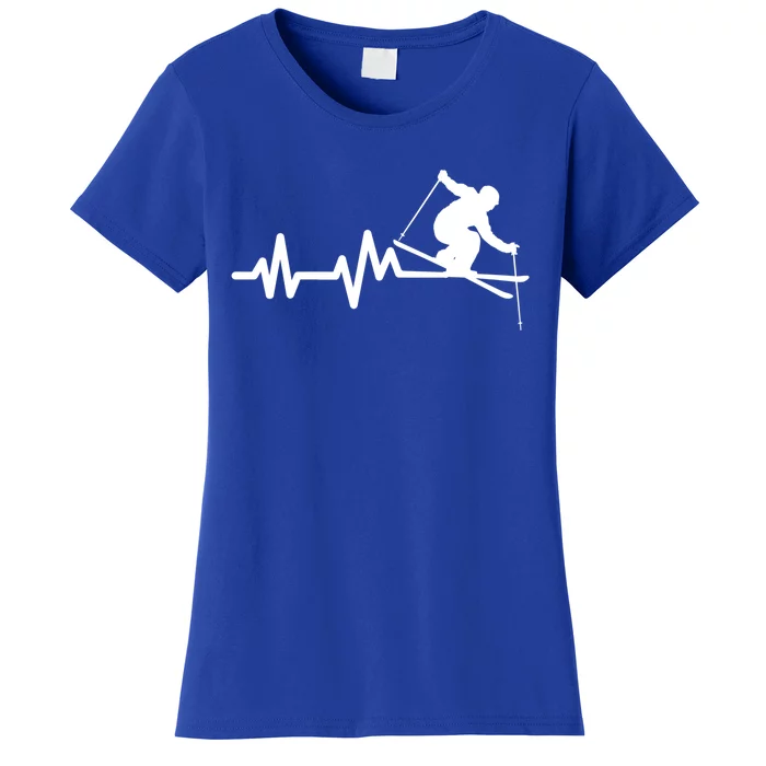 Ski Heartbeat Skiing Skier Cute Gift Women's T-Shirt