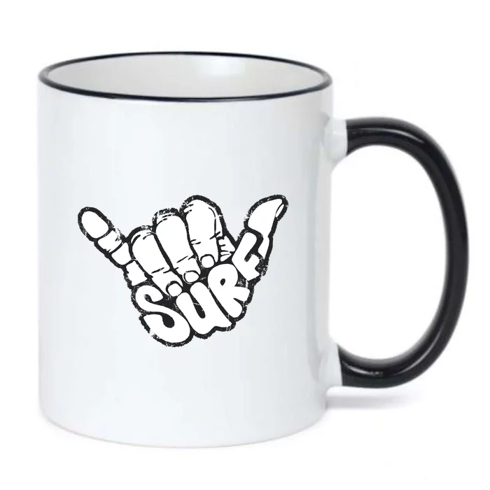 Surfing Hand Black Color Changing Mug