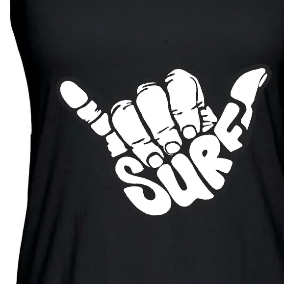 Surfing Hand Ladies Essential Flowy Tank