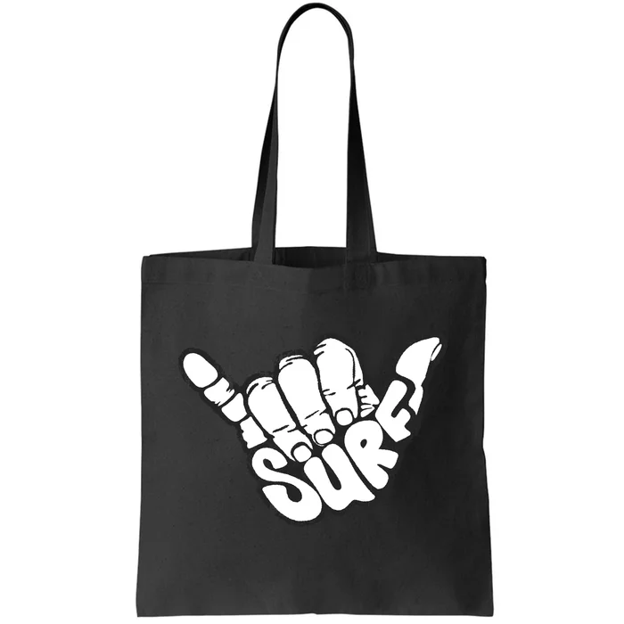 Surfing Hand Tote Bag