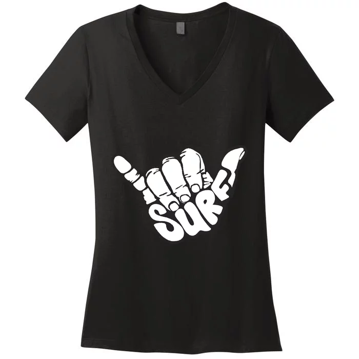 Surfing Hand Women's V-Neck T-Shirt