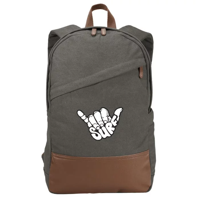 Surfing Hand Cotton Canvas Backpack