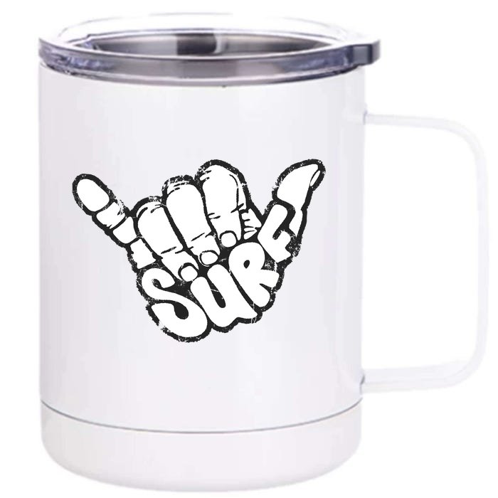 Surfing Hand Front & Back 12oz Stainless Steel Tumbler Cup