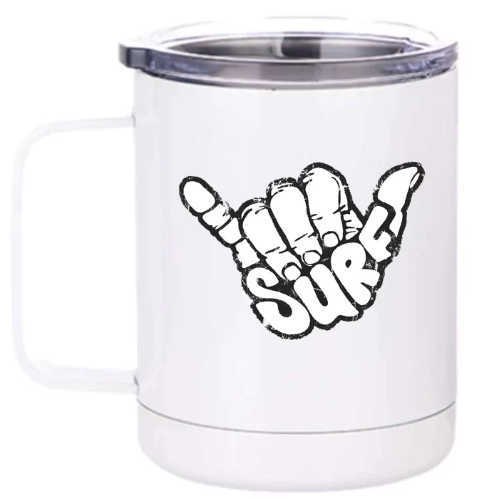 Surfing Hand Front & Back 12oz Stainless Steel Tumbler Cup