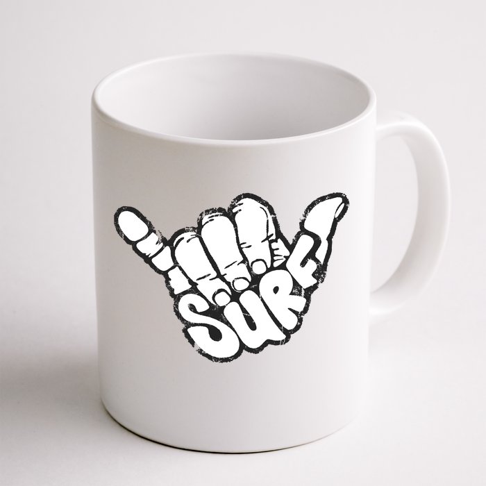 Surfing Hand Front & Back Coffee Mug