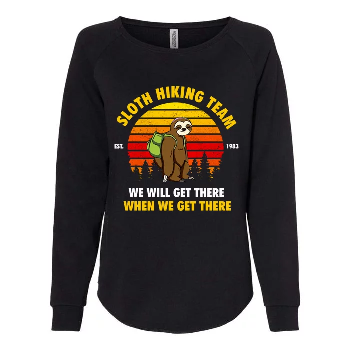 Sloth Hiking Sloth Hiking Team Womens California Wash Sweatshirt