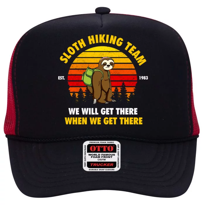 Sloth Hiking Sloth Hiking Team High Crown Mesh Trucker Hat