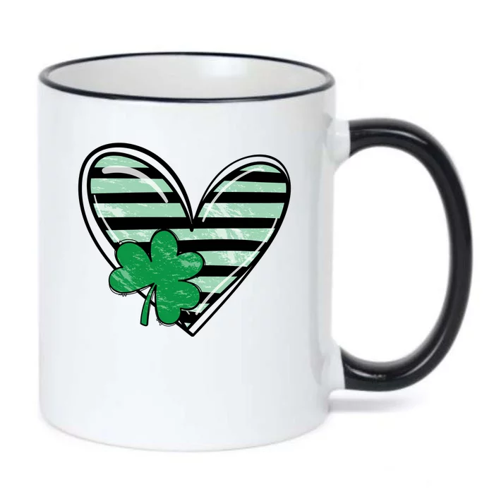 Shamrock Heart St Patrick Day Cute Black Color Changing Mug