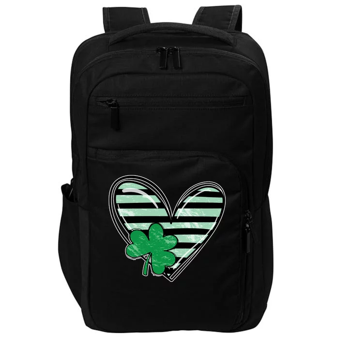 Shamrock Heart St Patrick Day Cute Impact Tech Backpack