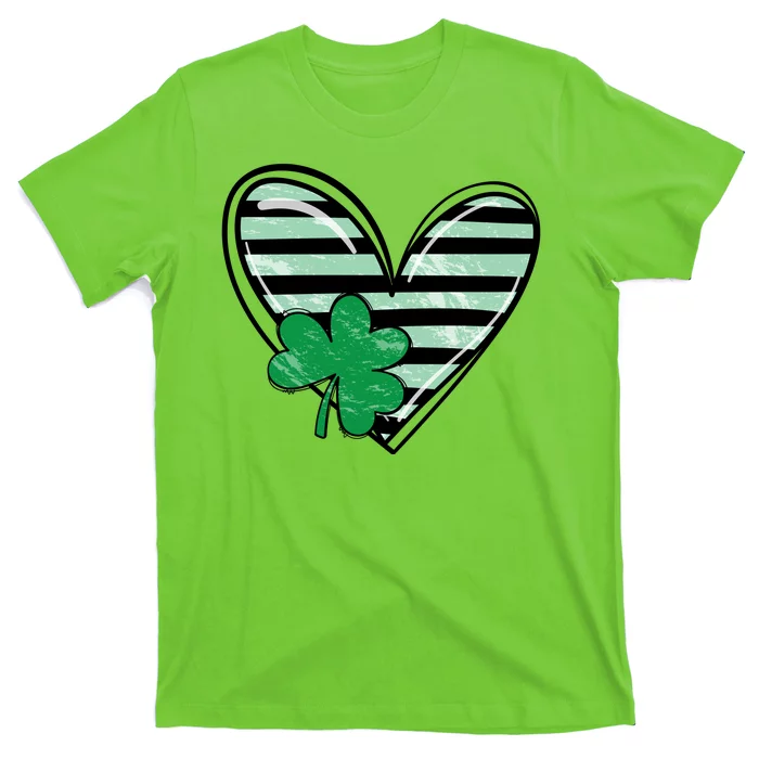 Shamrock Heart St Patrick Day Cute T-Shirt