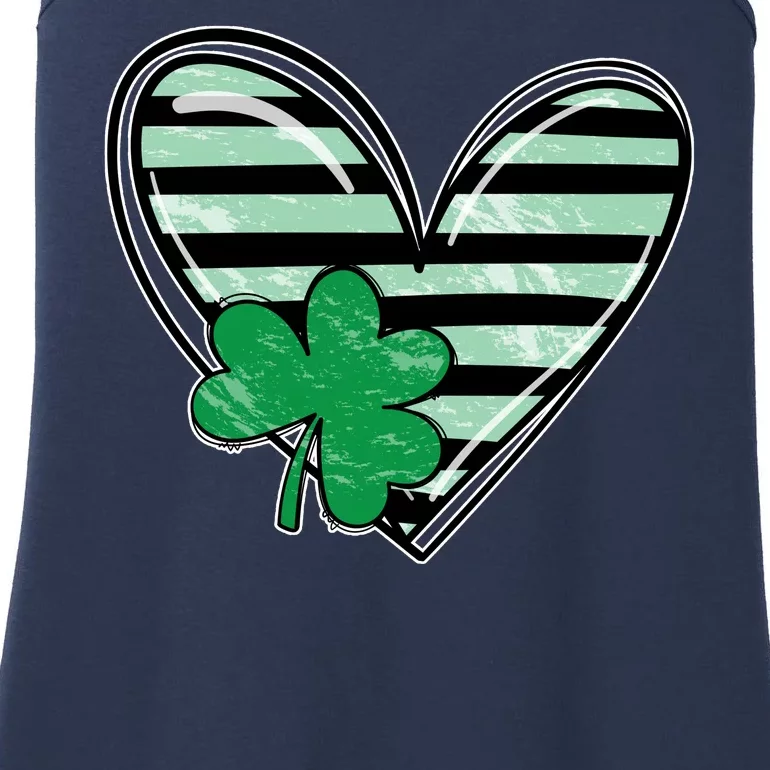 Shamrock Heart St Patrick Day Cute Ladies Essential Tank