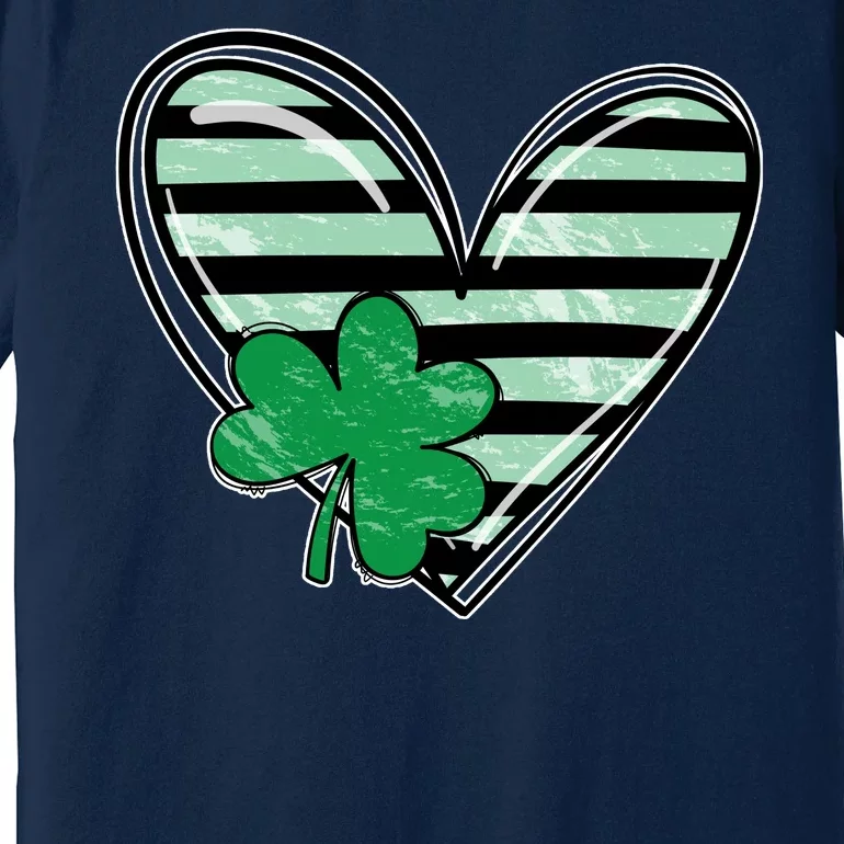 Shamrock Heart St Patrick Day Cute Premium T-Shirt