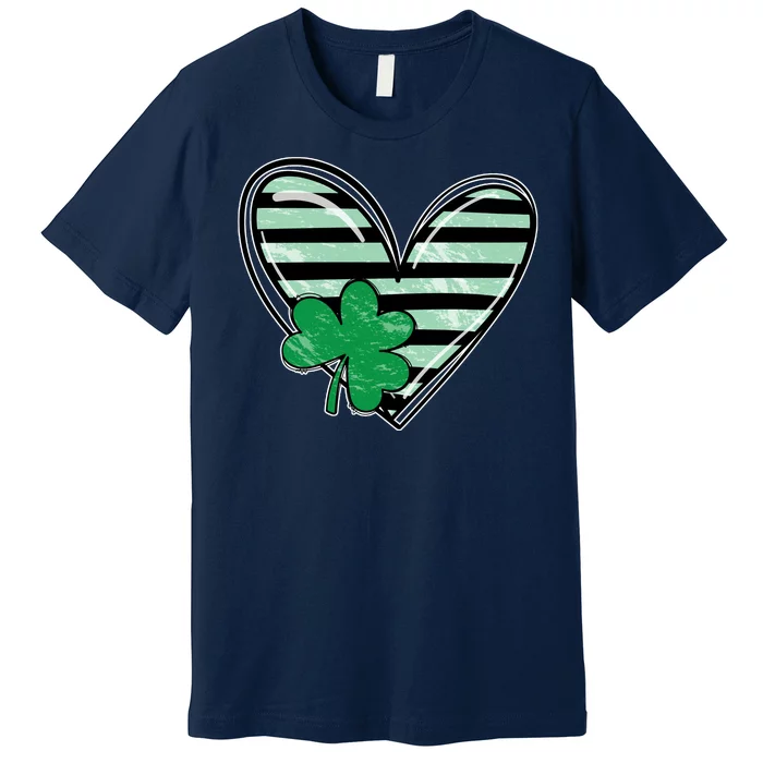 Shamrock Heart St Patrick Day Cute Premium T-Shirt