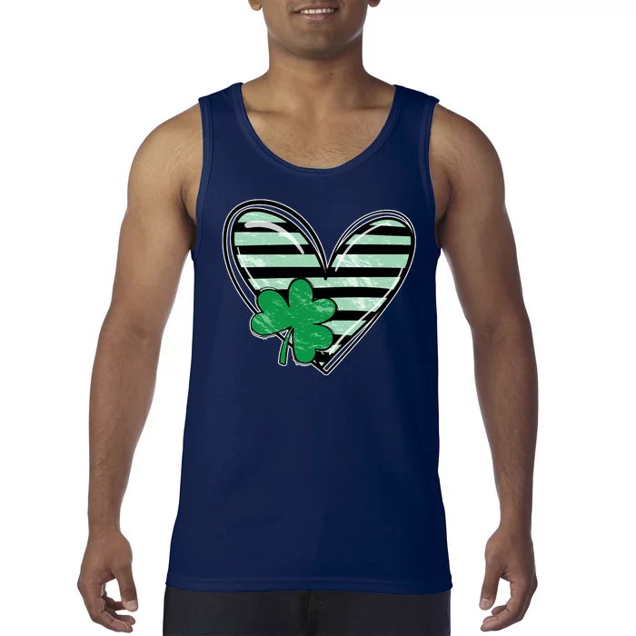 Shamrock Heart St Patrick Day Cute Tank Top