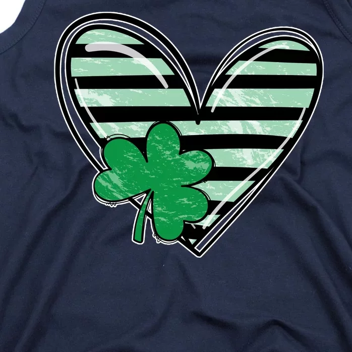 Shamrock Heart St Patrick Day Cute Tank Top