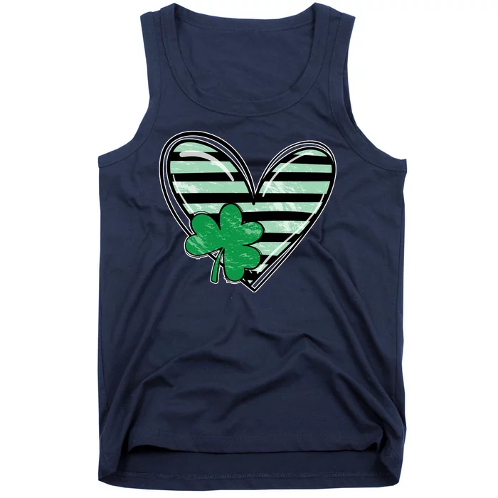 Shamrock Heart St Patrick Day Cute Tank Top