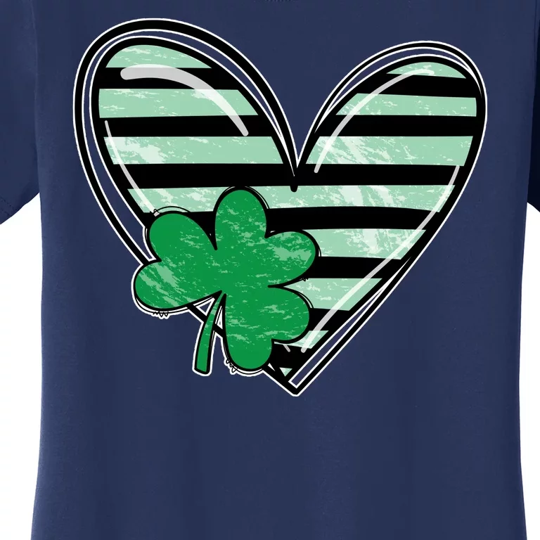 Shamrock Heart St Patrick Day Cute Women's T-Shirt