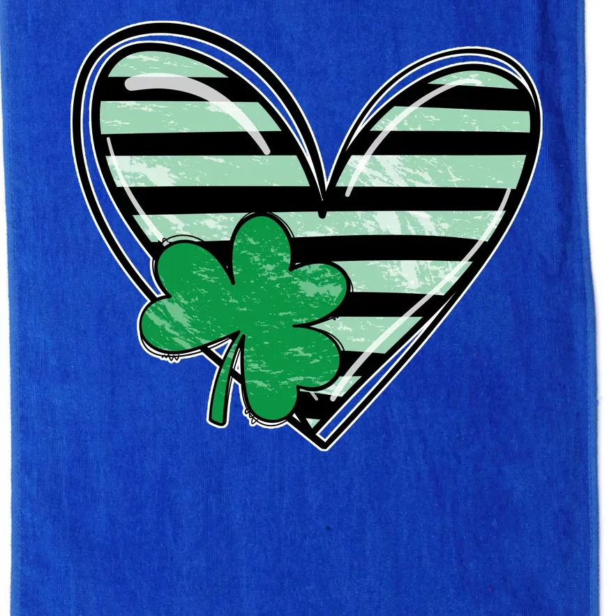 Shamrock Heart St Patrick Day Cute Platinum Collection Golf Towel