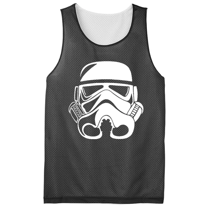 Stormtrooper Helmet Mesh Reversible Basketball Jersey Tank