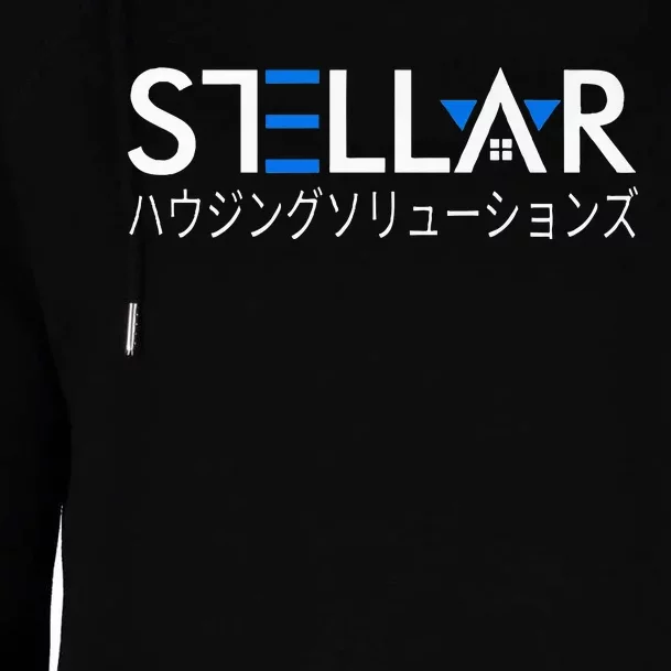 Stellar Housing Solutions Dual Light Logo Japanese Womens Funnel Neck Pullover Hood