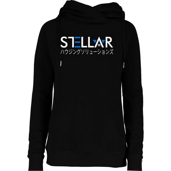 Stellar Housing Solutions Dual Light Logo Japanese Womens Funnel Neck Pullover Hood