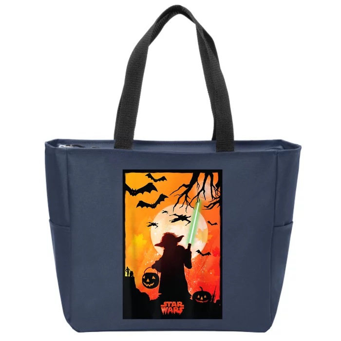 Silhouette Halloween Zip Tote Bag