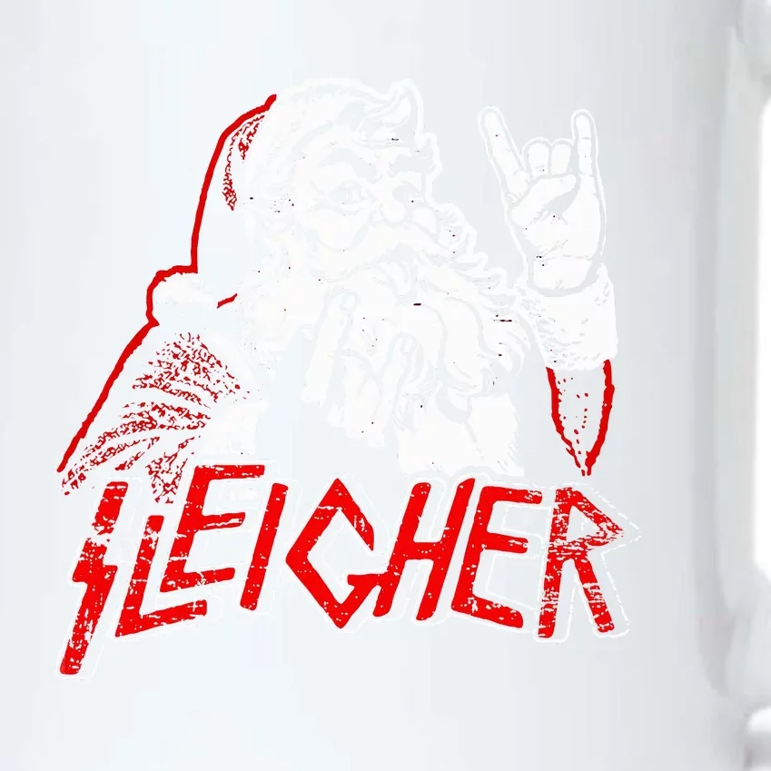 Sleigher Hail Santa Heavy Metal Christmas Black Color Changing Mug