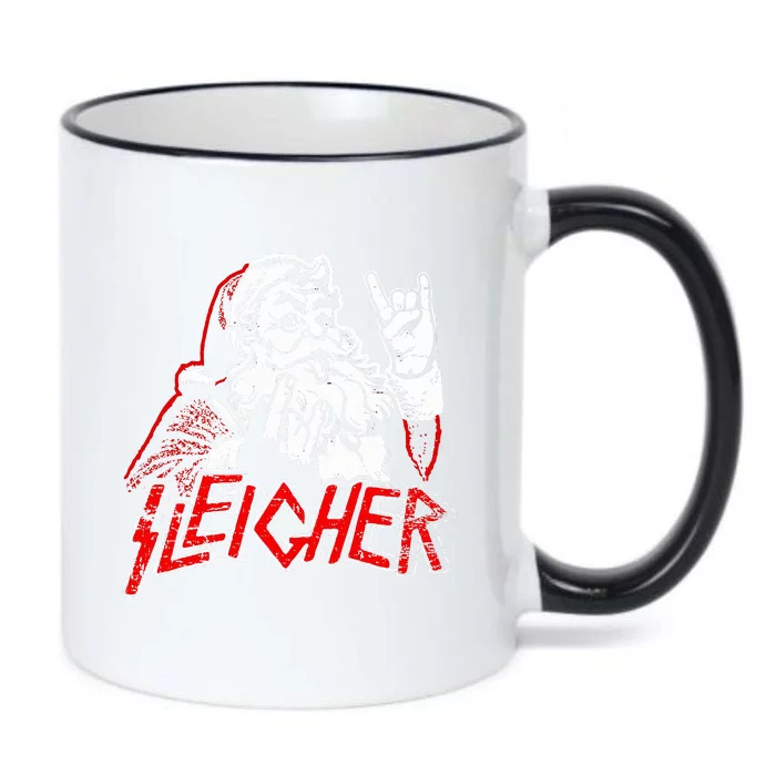 Sleigher Hail Santa Heavy Metal Christmas Black Color Changing Mug