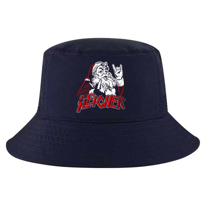 Sleigher Hail Santa Heavy Metal Christmas Cool Comfort Performance Bucket Hat