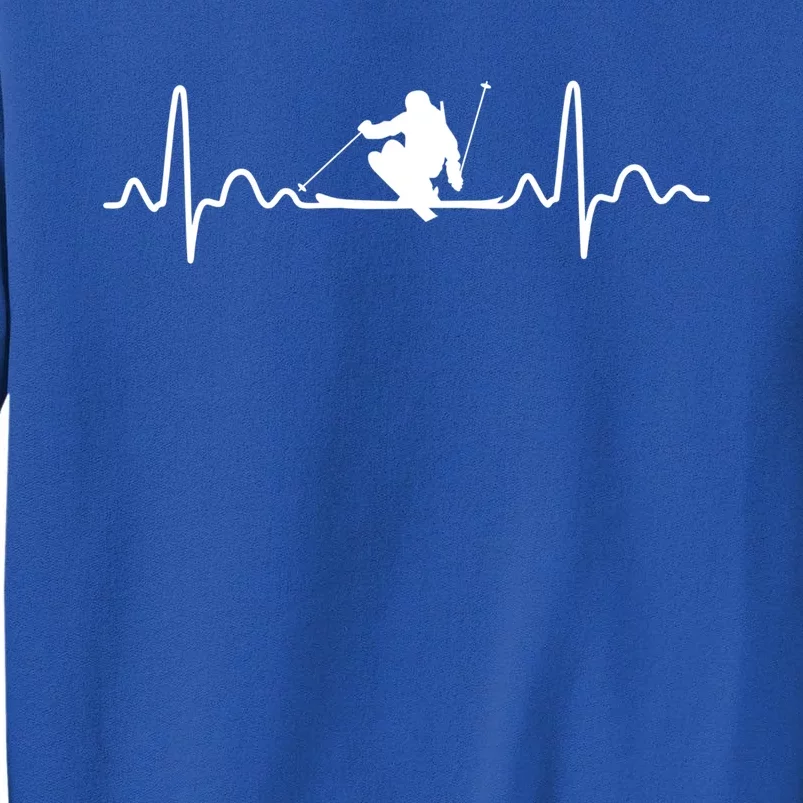 Ski Heartbeat Skier Skiing Cool Gift Tall Sweatshirt