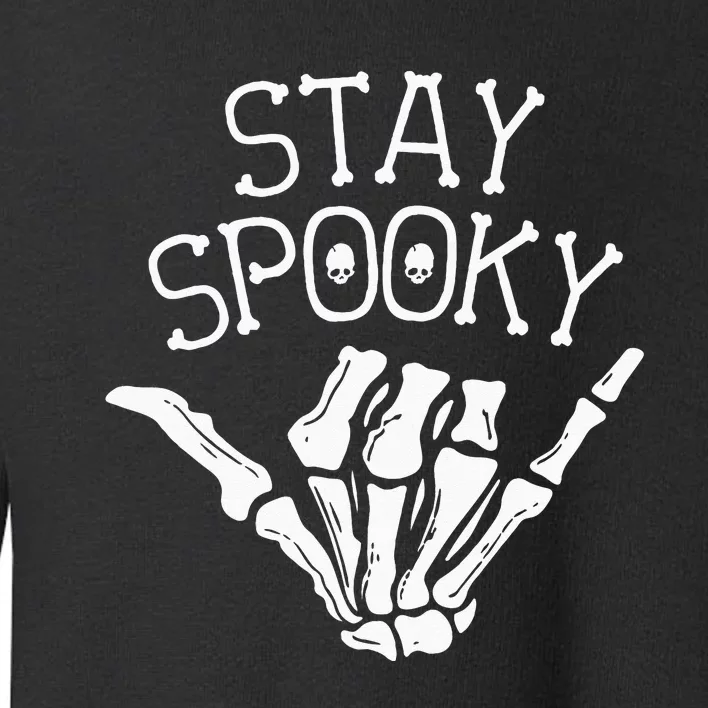 Skeleton Hand Stay Spooky Thumbs Up Adults & Kids Halloween Toddler Sweatshirt