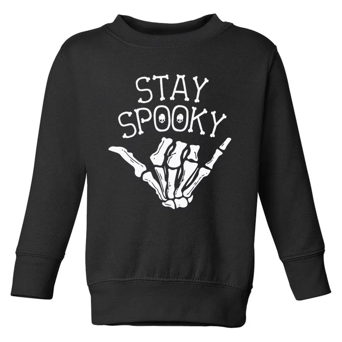 Skeleton Hand Stay Spooky Thumbs Up Adults & Kids Halloween Toddler Sweatshirt