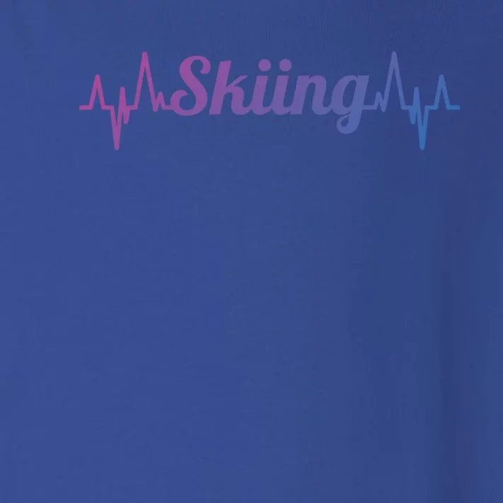 Ski Heartbeat Skiing Enthusiast Gift Toddler Long Sleeve Shirt