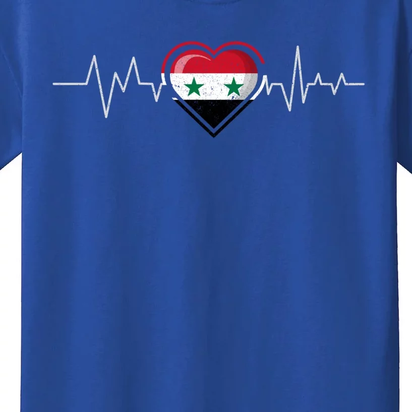 Syrian Heartbeat Syria Flag Gift Kids T-Shirt