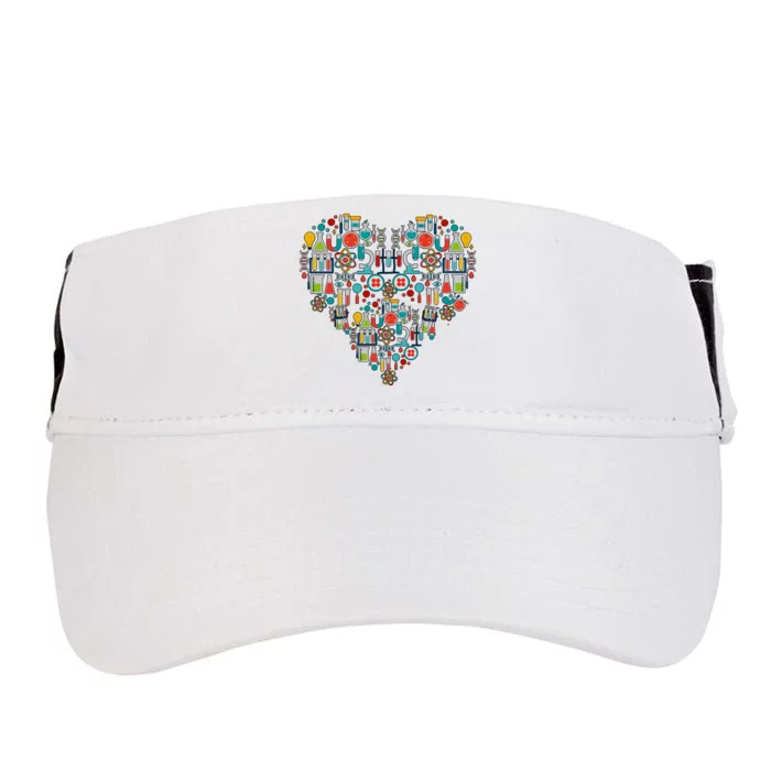 Science Heart Science Teacher Women In Science Chemistry Biology Adult Drive Performance Visor