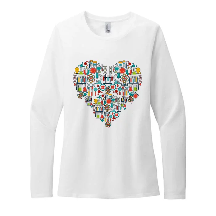 Science Heart Science Teacher Women In Science Chemistry Biology Womens CVC Long Sleeve Shirt