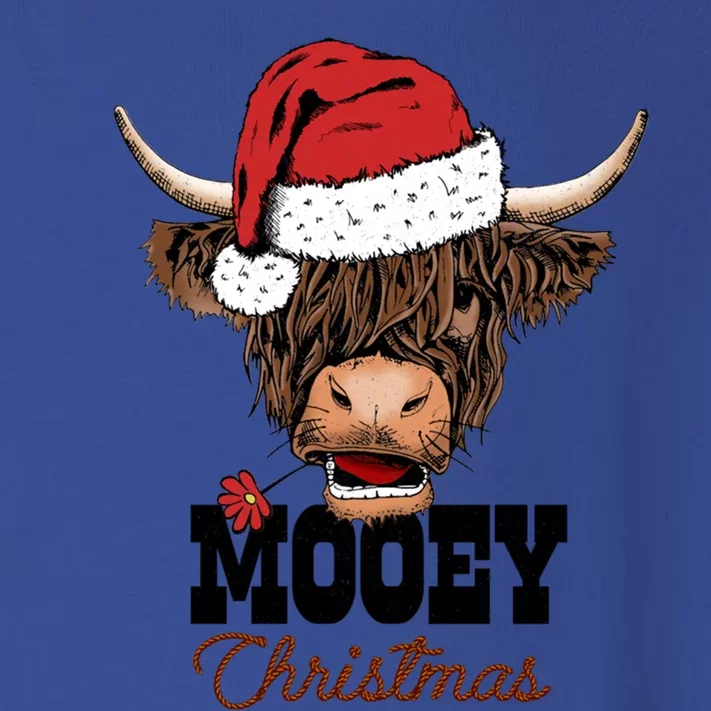 Santa Hairy Scottish Highland Cow Mooey Christmas Cool Gift Toddler Long Sleeve Shirt