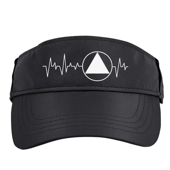 Sobriety Heartbeat Sober Recovery Abstinence AA NA Adult Drive Performance Visor