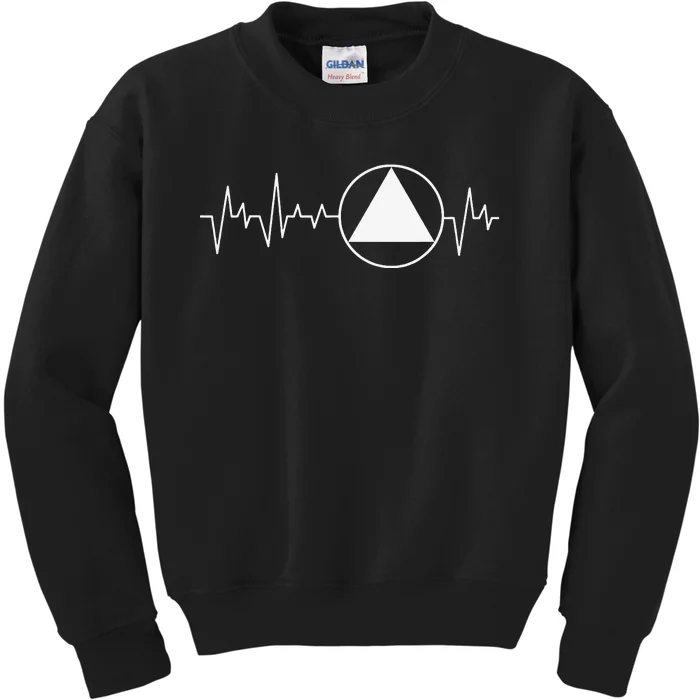 Sobriety Heartbeat Sober Recovery Abstinence AA NA Kids Sweatshirt