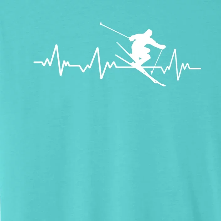 Ski Heartbeat Skiing Gift Cool Gift ChromaSoft Performance T-Shirt