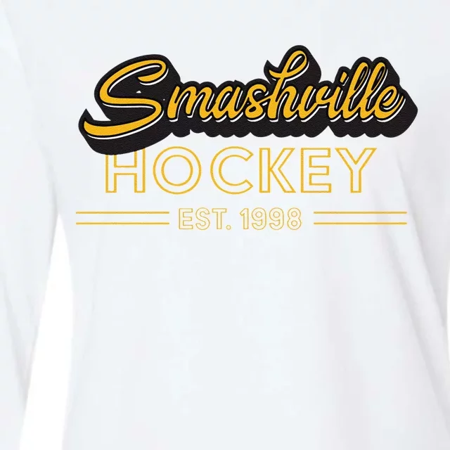 Smashville Hockey Womens Cotton Relaxed Long Sleeve T-Shirt