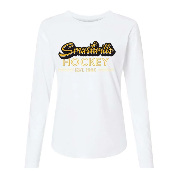 Smashville Hockey Womens Cotton Relaxed Long Sleeve T-Shirt