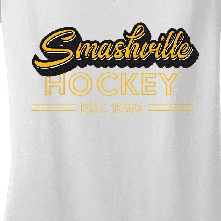 Smashville Hockey Women's V-Neck T-Shirt